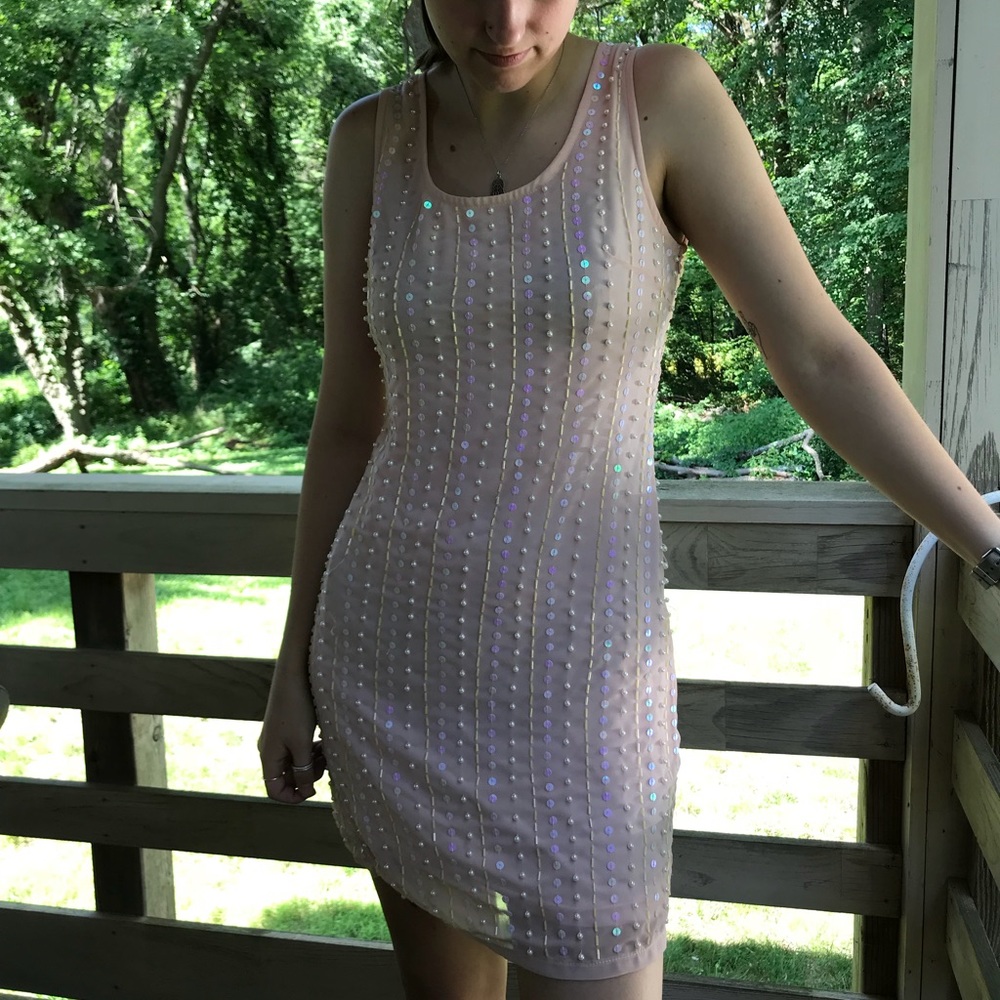 Modcloth Beaded Formal Mini Dress Size S